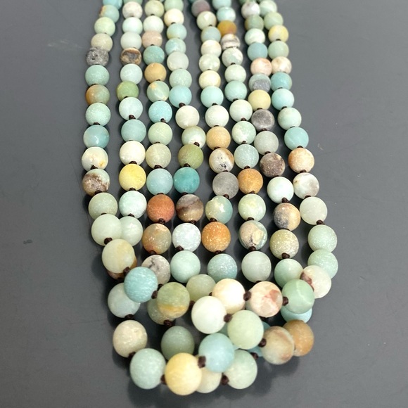 Amazonite necklace and bracelet set - Picture 2 of 7
